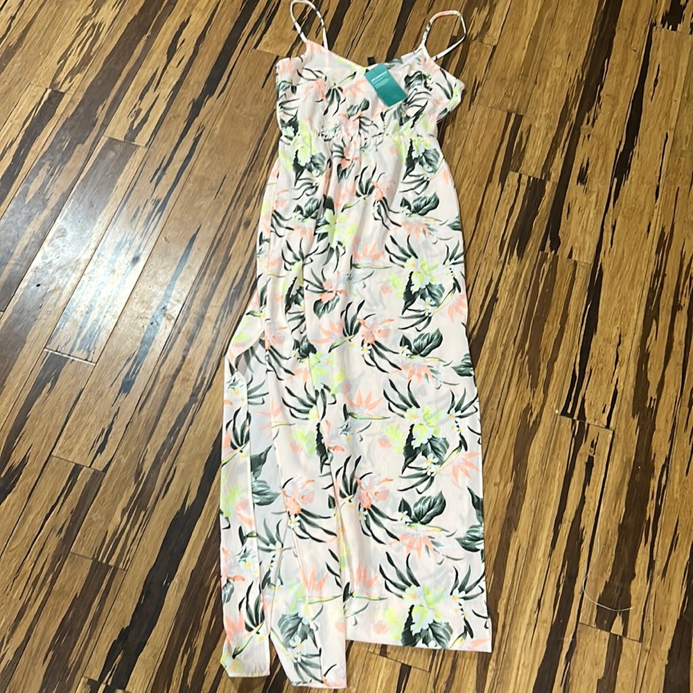 Light Pink Floral Maxi Dress